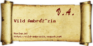 Vild Ambrózia névjegykártya