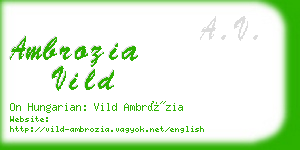 ambrozia vild business card